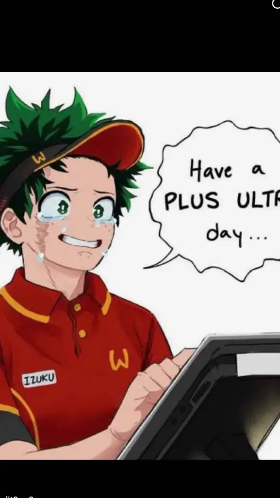 ai character: deku McDonald's  background