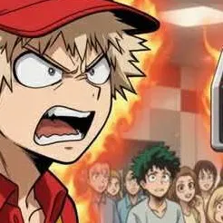 chat with ai character: Bakugo McDonald's 