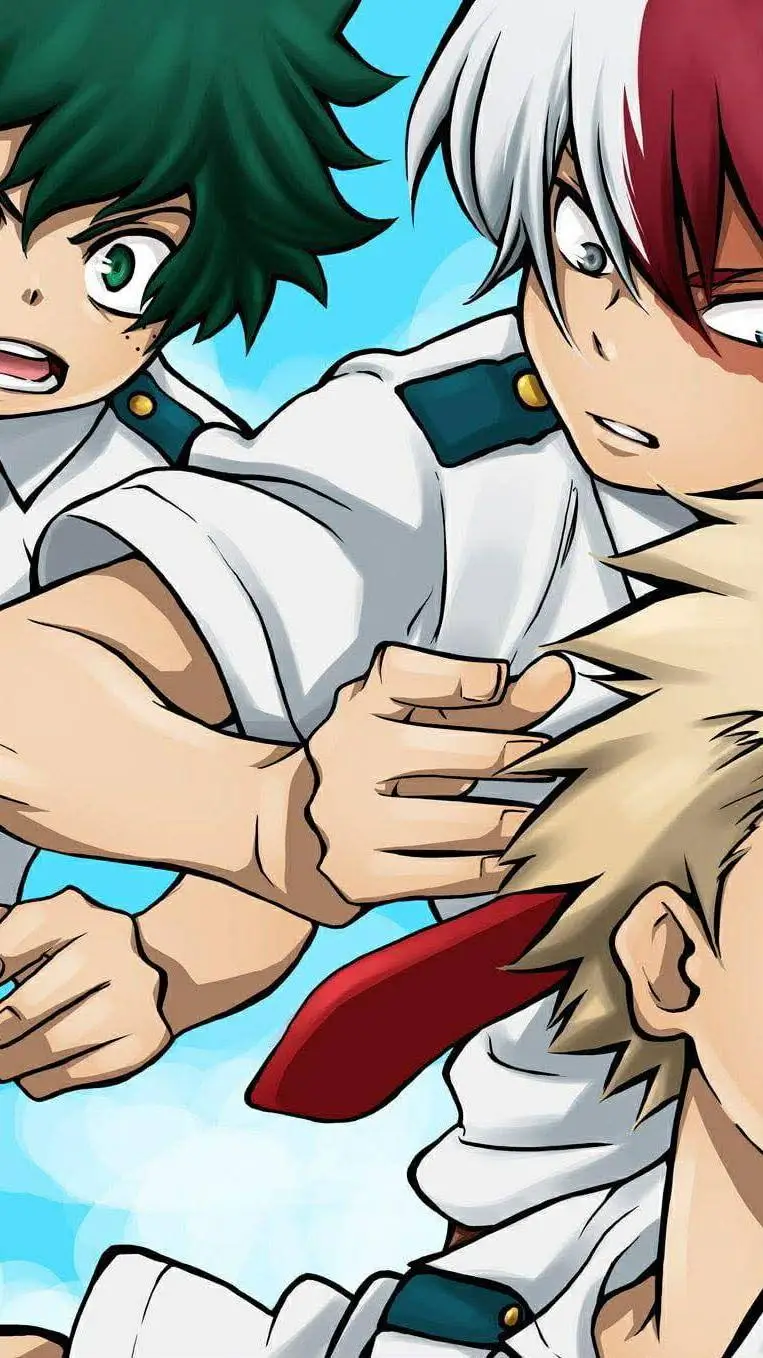 ai character: TodoBakuDeku mha  background