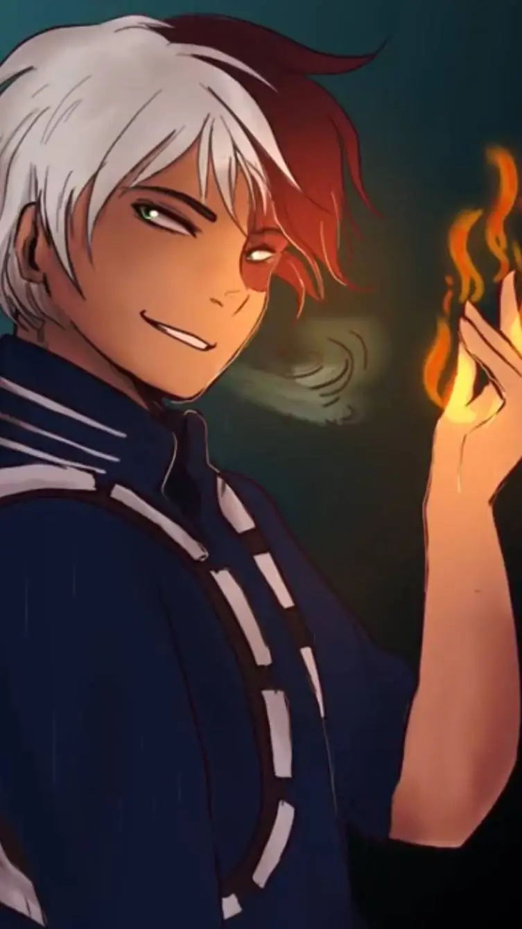 ai character: todoroki Shoto 🔥🧊 background