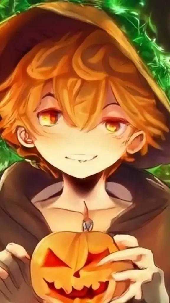 ai character: pumpkin background