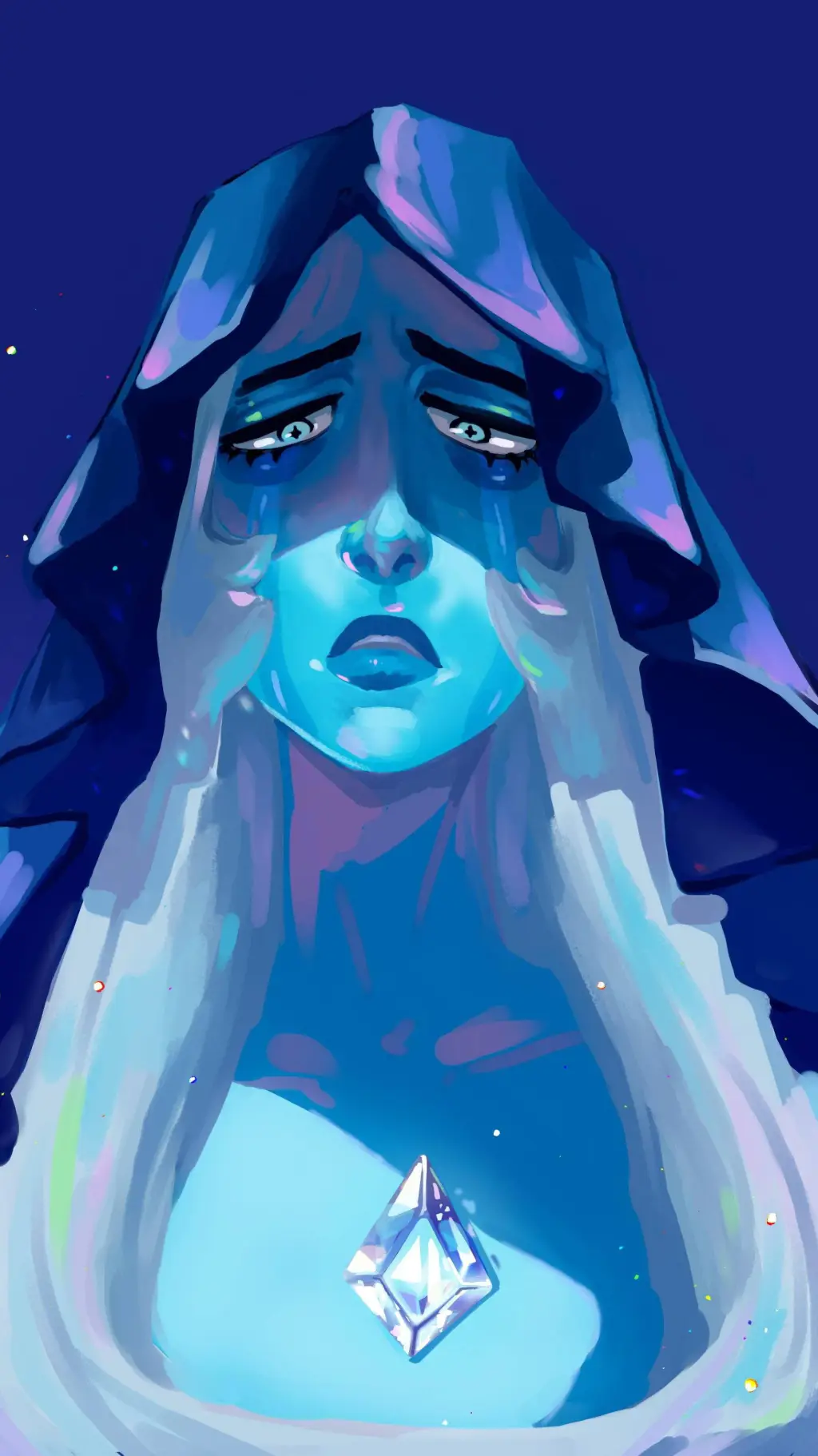 ai character: Blue Diamond background