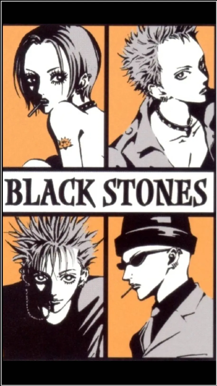 ai character: black stones  background