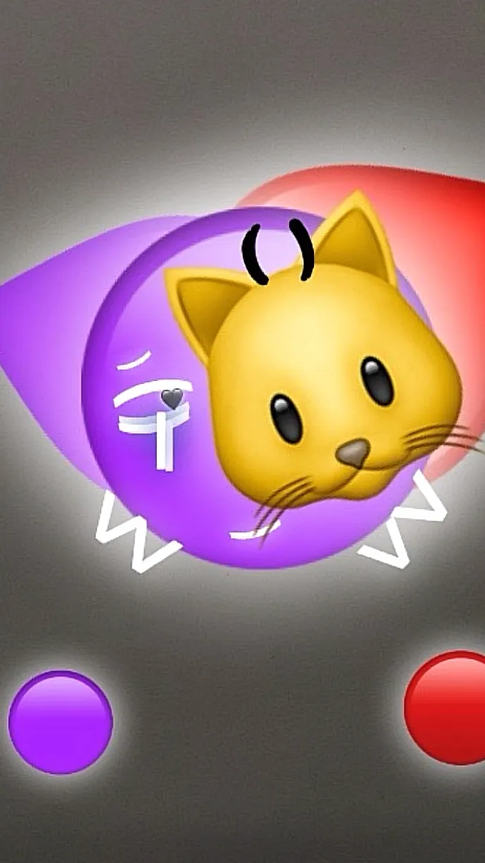 ai character: CLLOWLA emoji cat  background