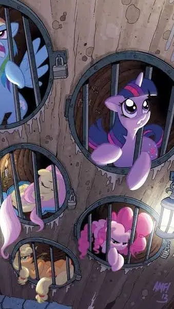 ai character: Mane 6 Ponies Cage background