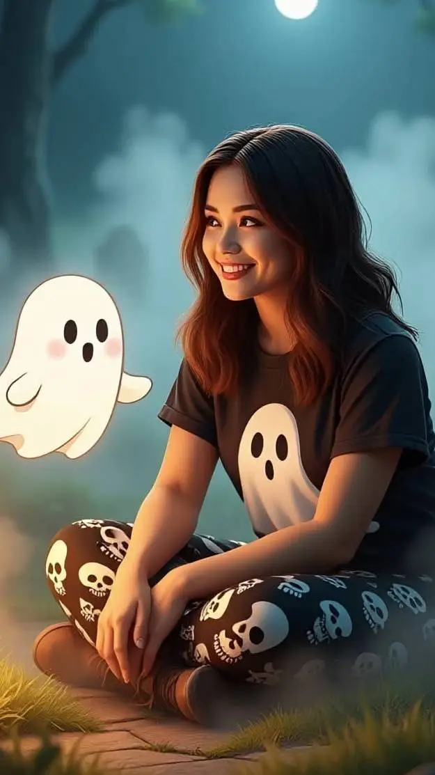 ai character: Friendly Ghost background