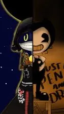 ai character: Bendy and Uzi￼ background