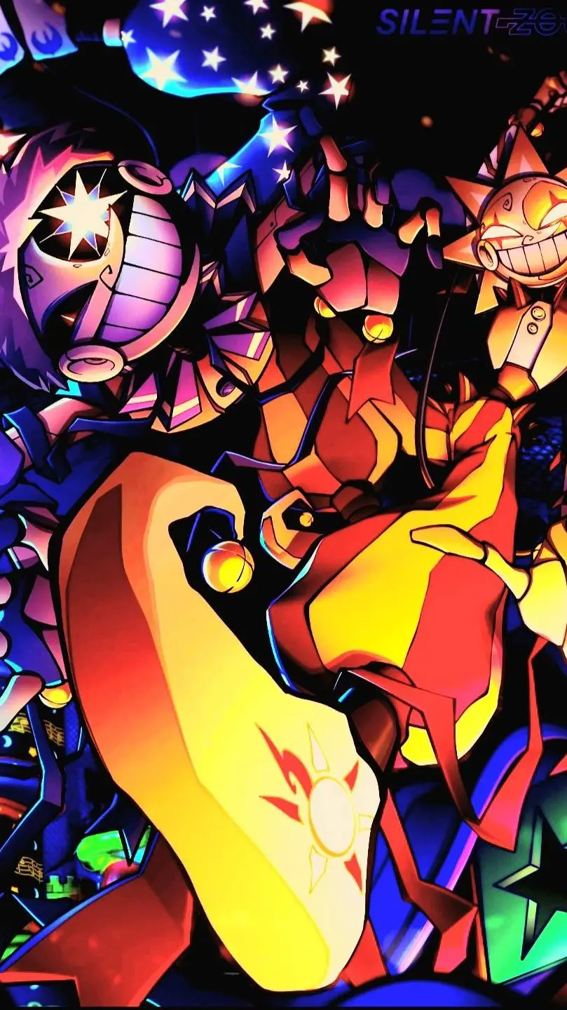 ai character: Sun and Moon background