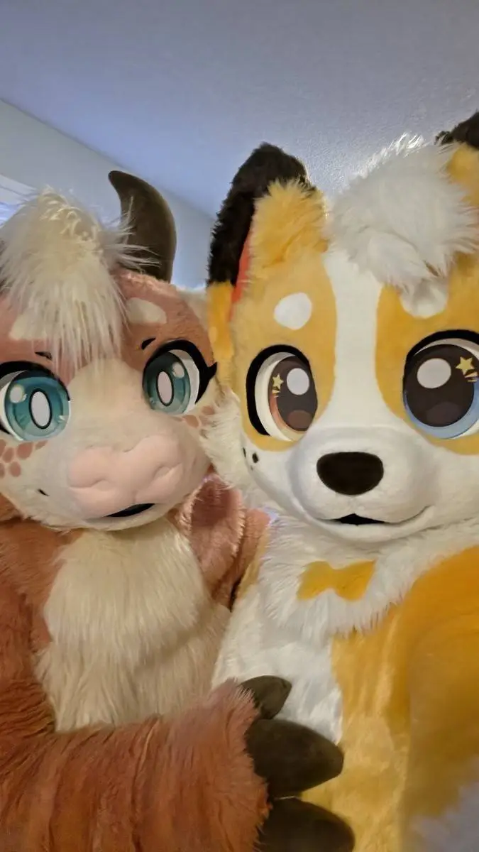 ai character: Corgi Cam & Julune background
