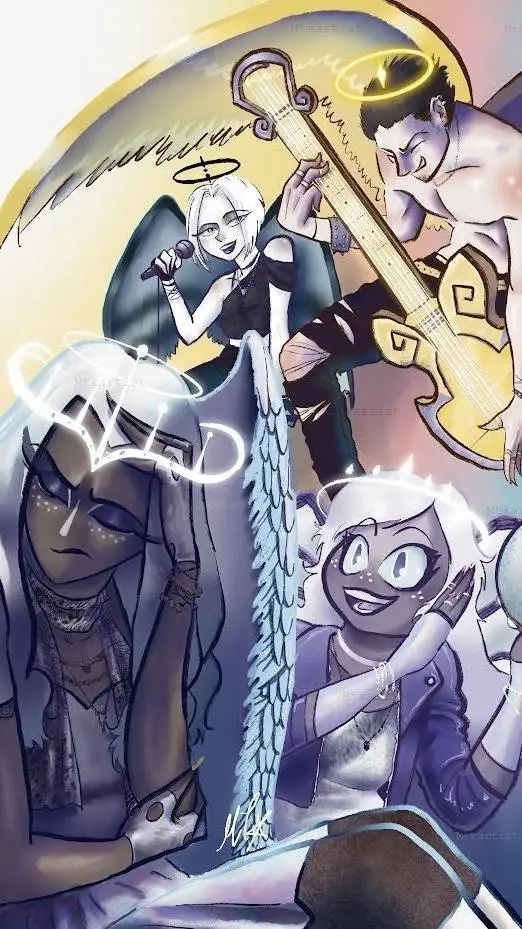 ai character: HH concert x  background