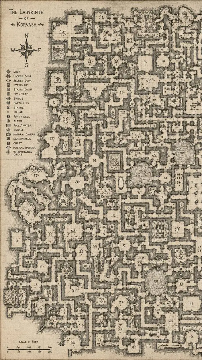 ai character: Map of Korvash background