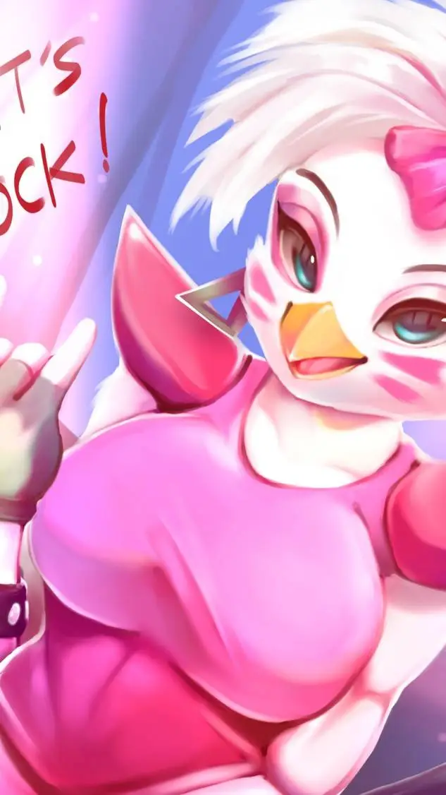 ai character: Glamrock Chica background