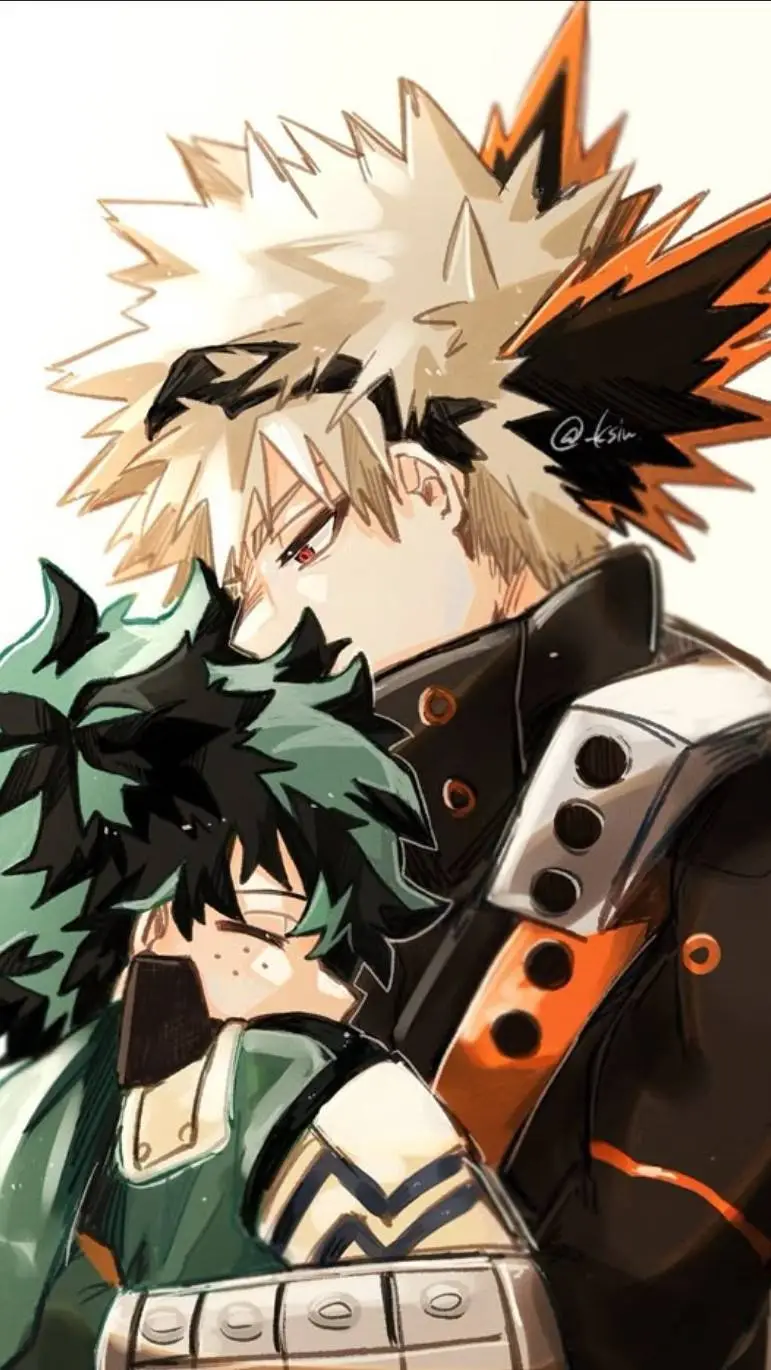 ai character: Bakugo and deku background