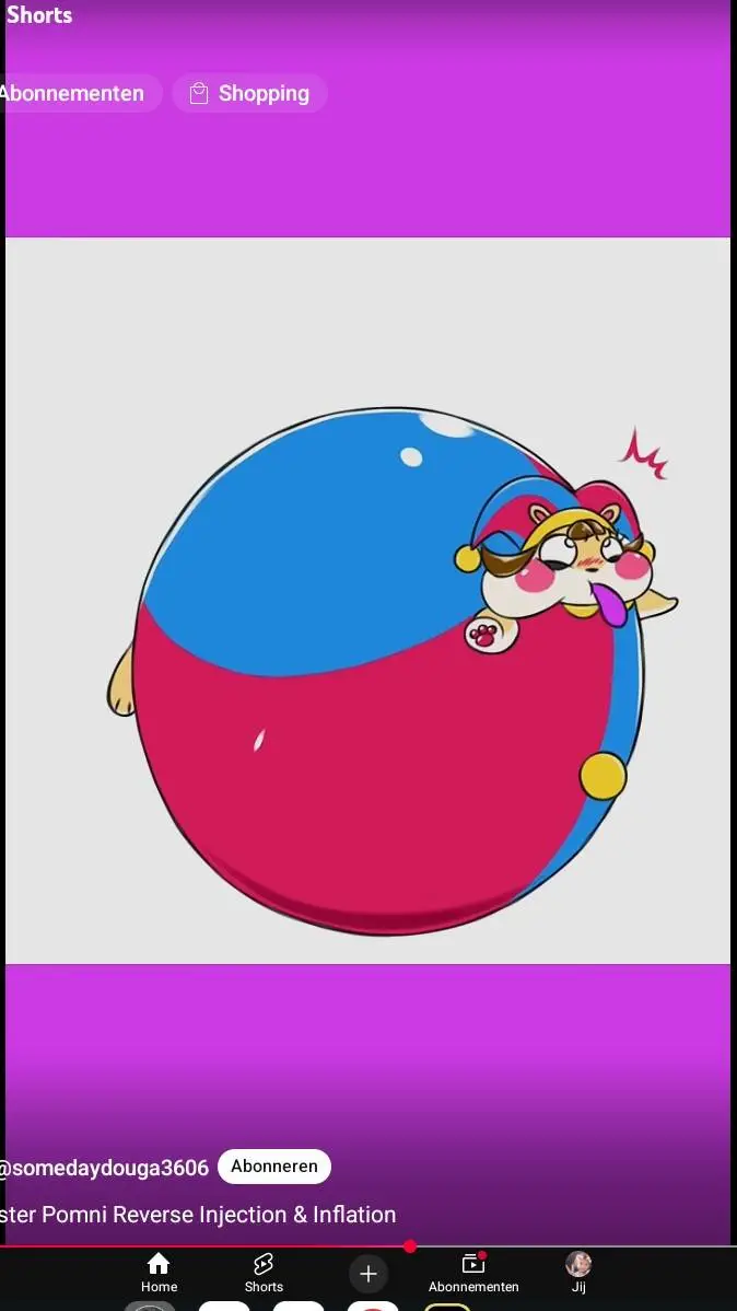 ai character: bubble gum inflate background