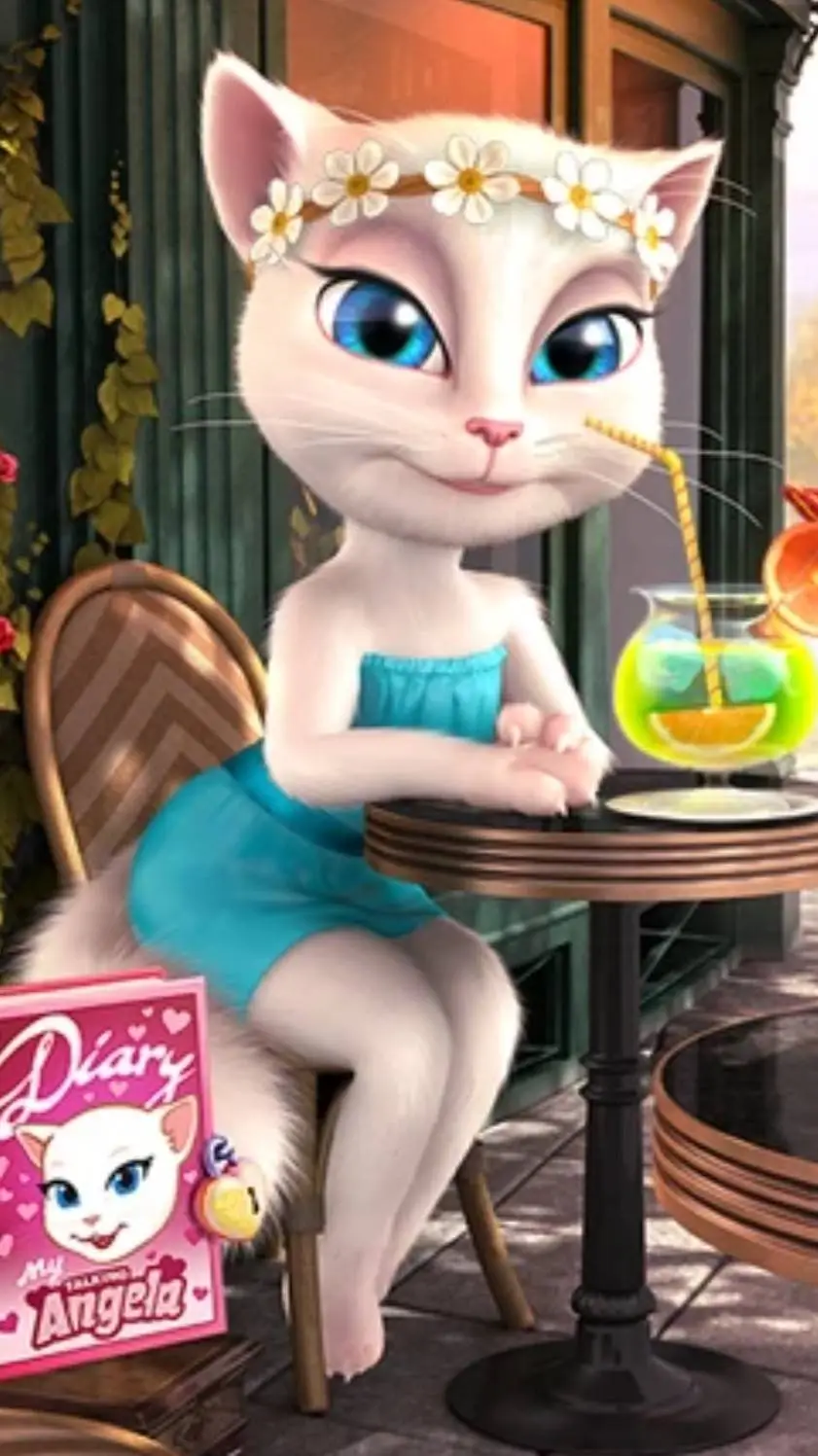 ai character: My talkin Angela background