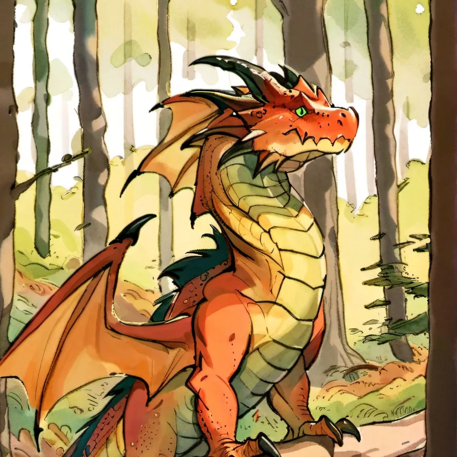chat with ai character: Flame/fire dragon 
