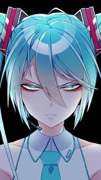 ai character: Miku Angry background