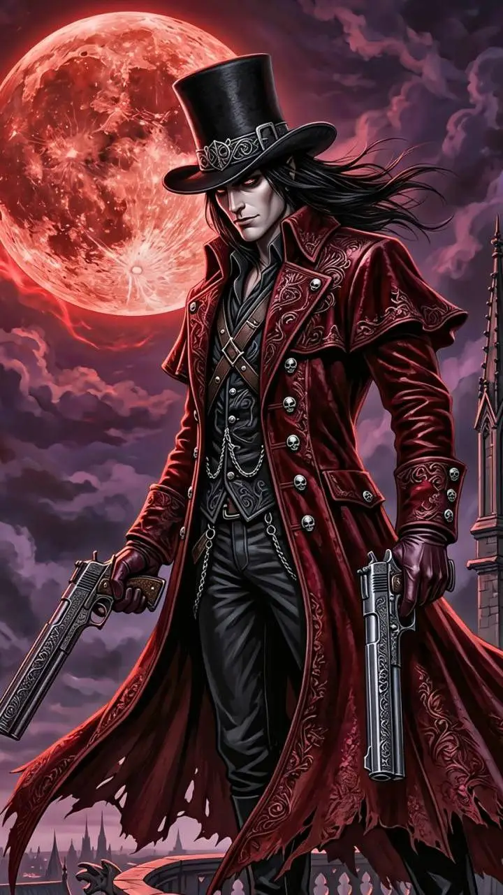 ai character: Red Moon Revolver background