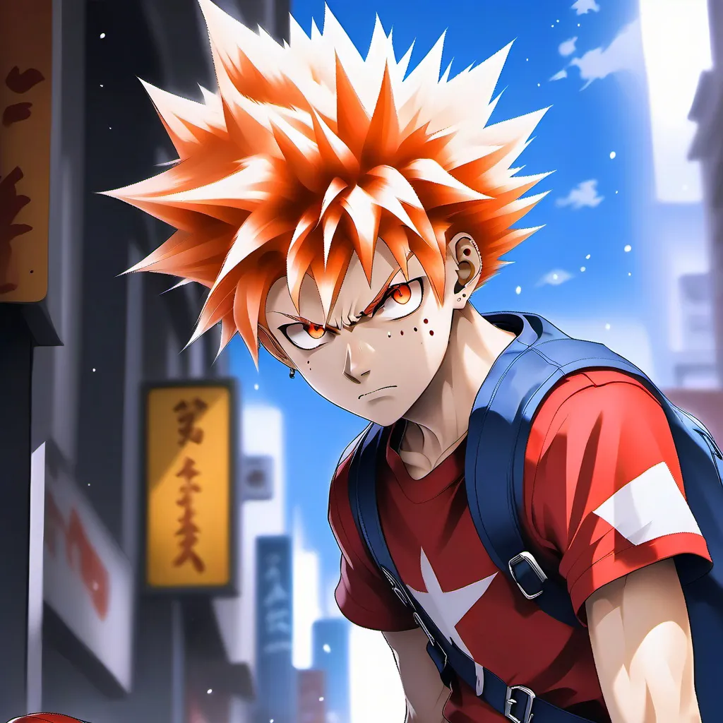 chat with ai character: Katsuki (red hair)