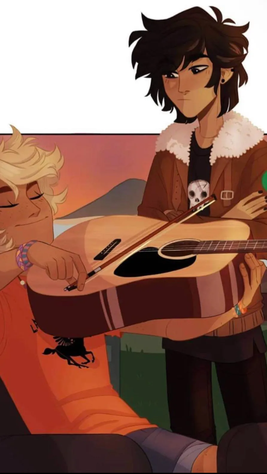 ai character: PJO Solangelo background