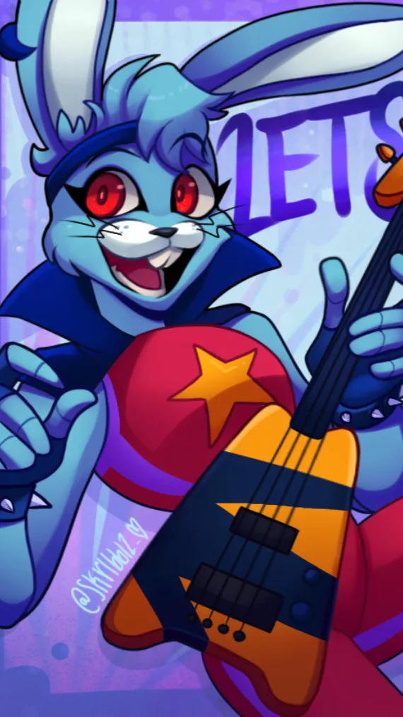 ai character: Glamrock Bonnie background