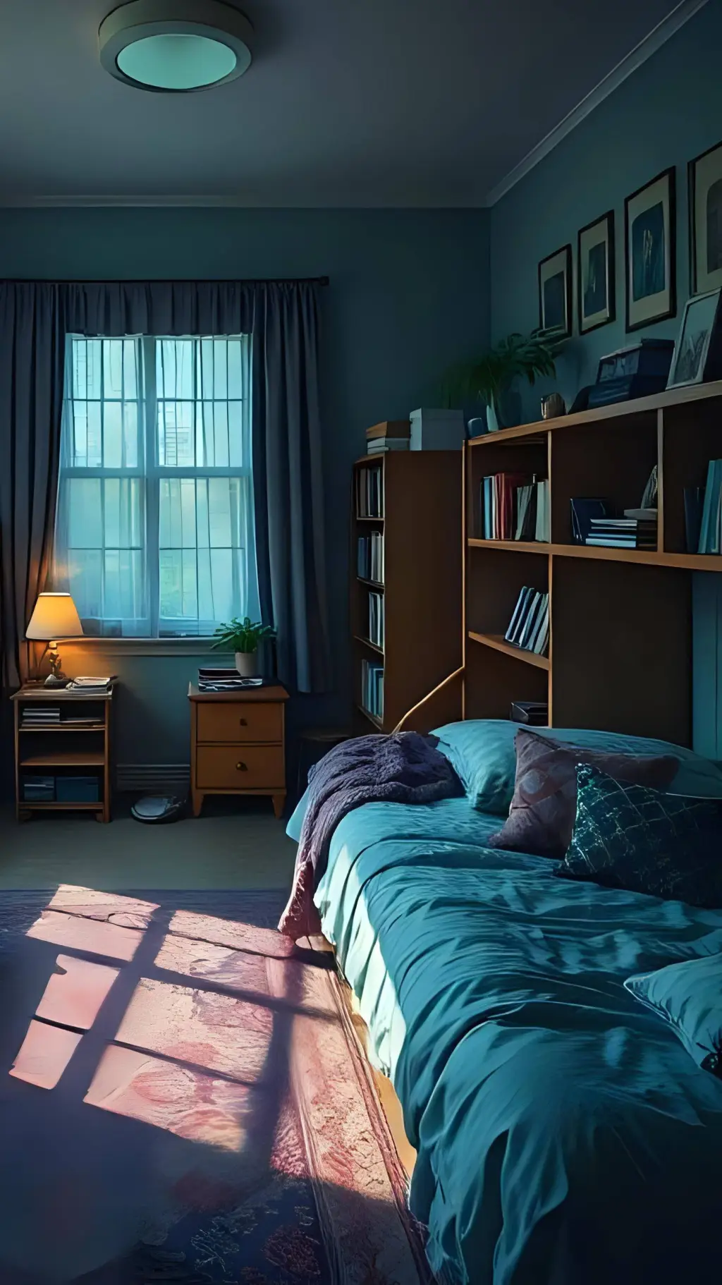 ai character: College Dorm Room background