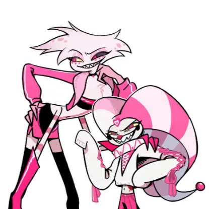 chat with ai character: Angel dust and fiz