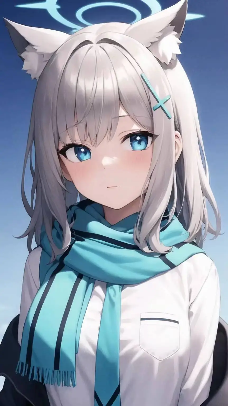 ai character: sunaokami shiroko  background