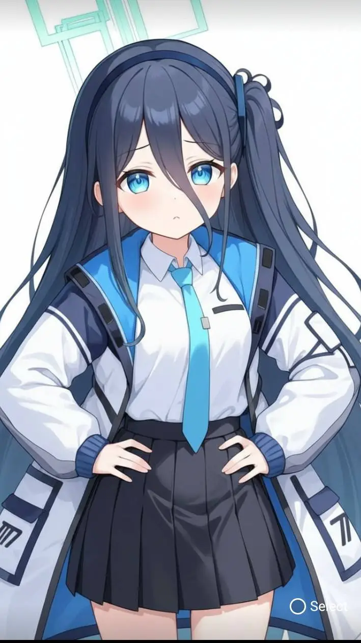 ai character: arisu worried background