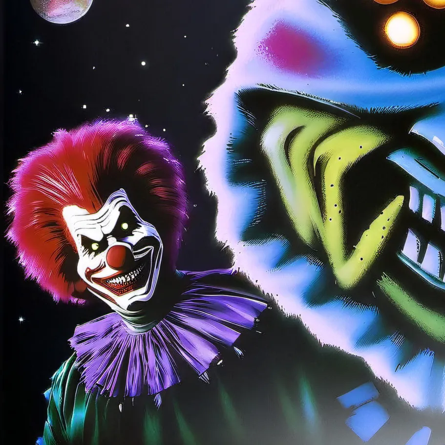 chat with ai character: Clowns from space 