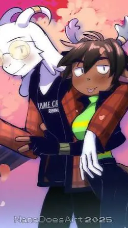 ai character: Dess x asriel  background