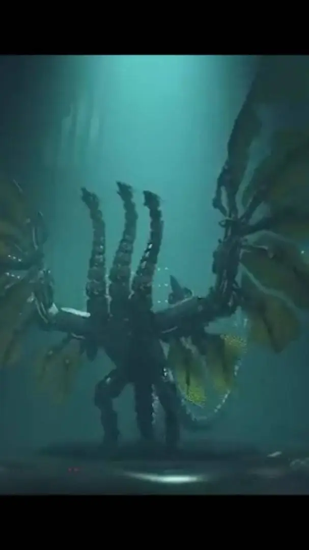 ai character: Mecha ghidorah background