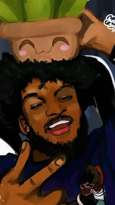ai character: cxk X mha background