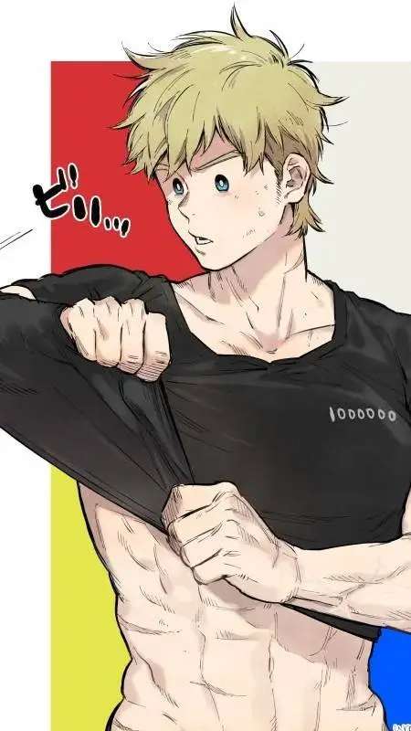 ai character: mirio shirtless bf background