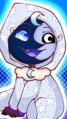 ai character: baby Lunar  background