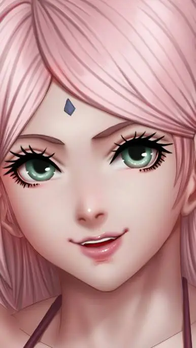 ai character: muscular Sakura  background