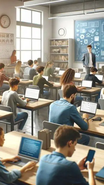 ai character: CLASSROOM! background