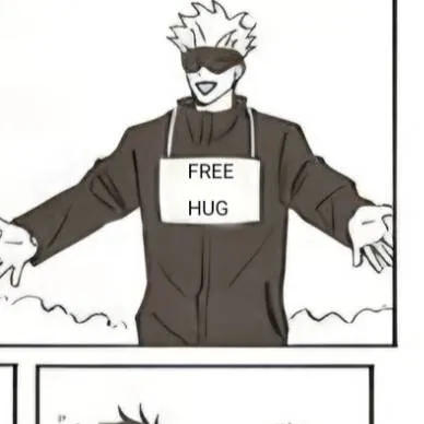 chat with ai character: hug for free gojo