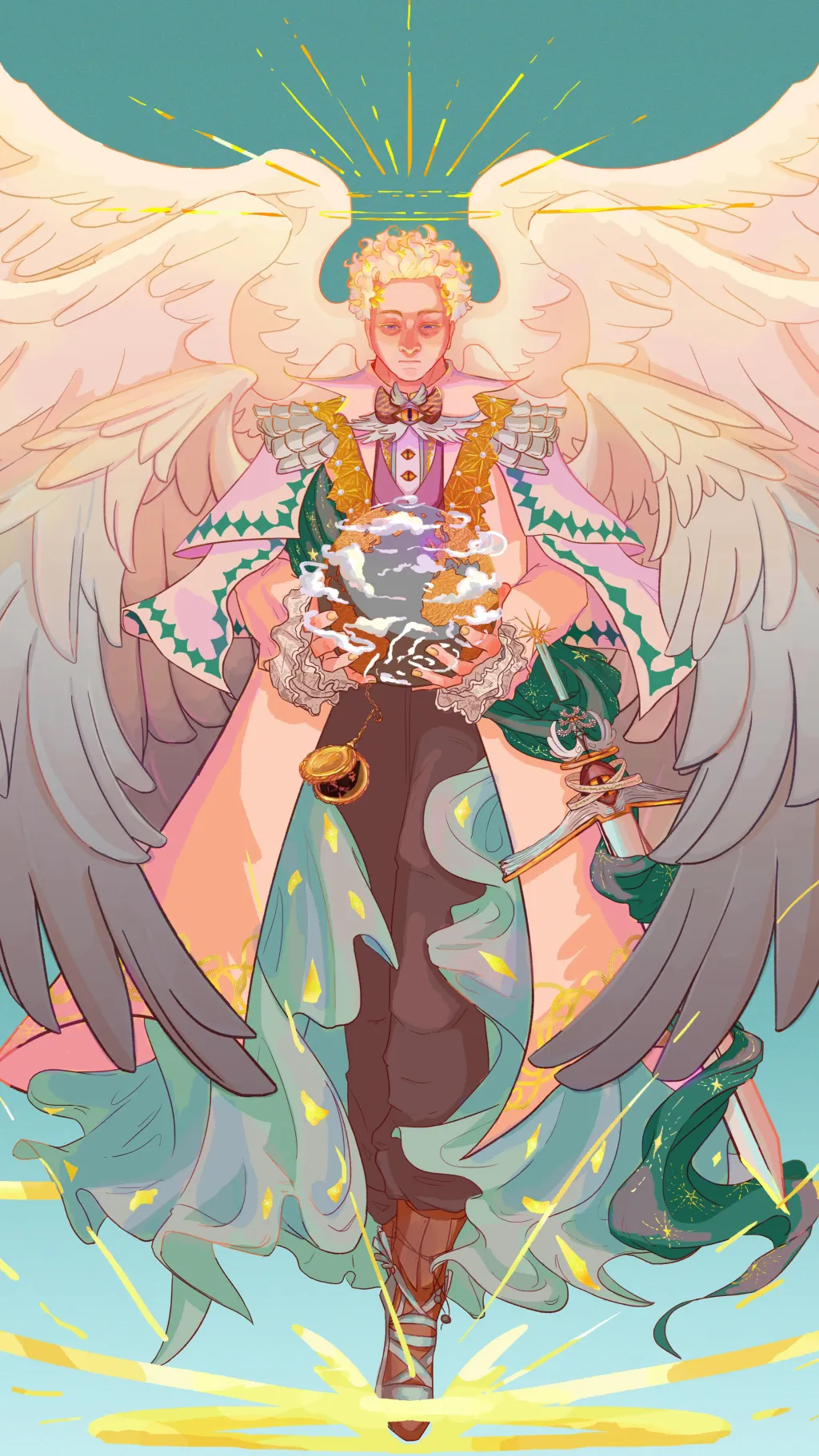 ai character: ~} Aziraphale {~ background