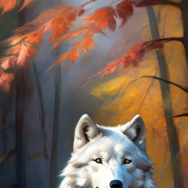 chat with ai character: giant white wolf