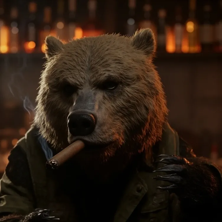 chat with ai character: smoking bear
