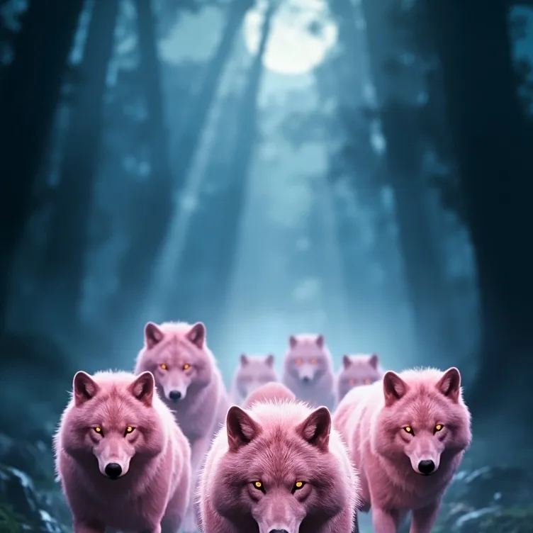 chat with ai character: pink wolf 