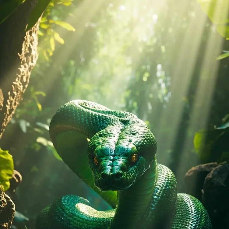 chat with ai character: a giant snake