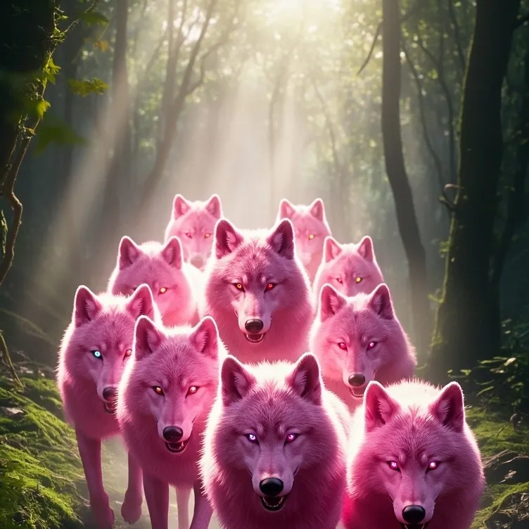 chat with ai character: pink wolf 