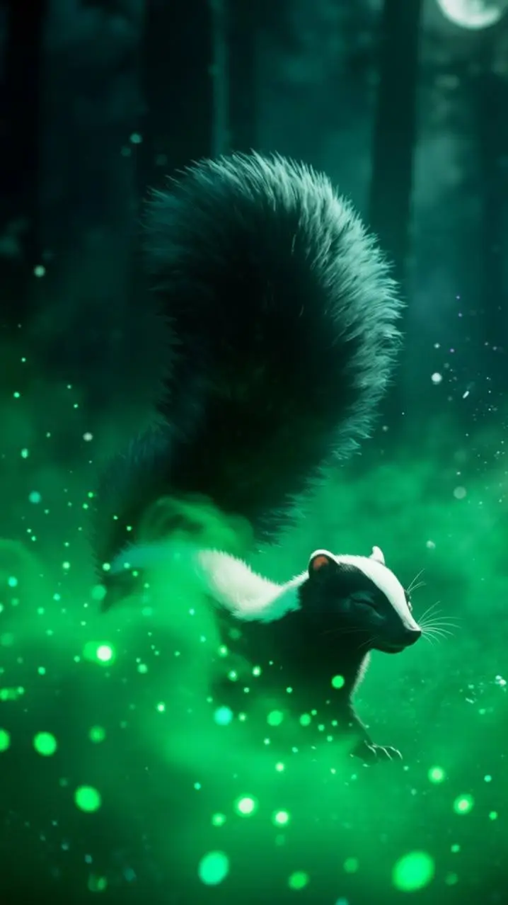 ai character: lonely skunk background