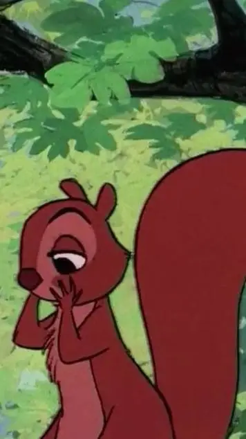 ai character: red squirrel background