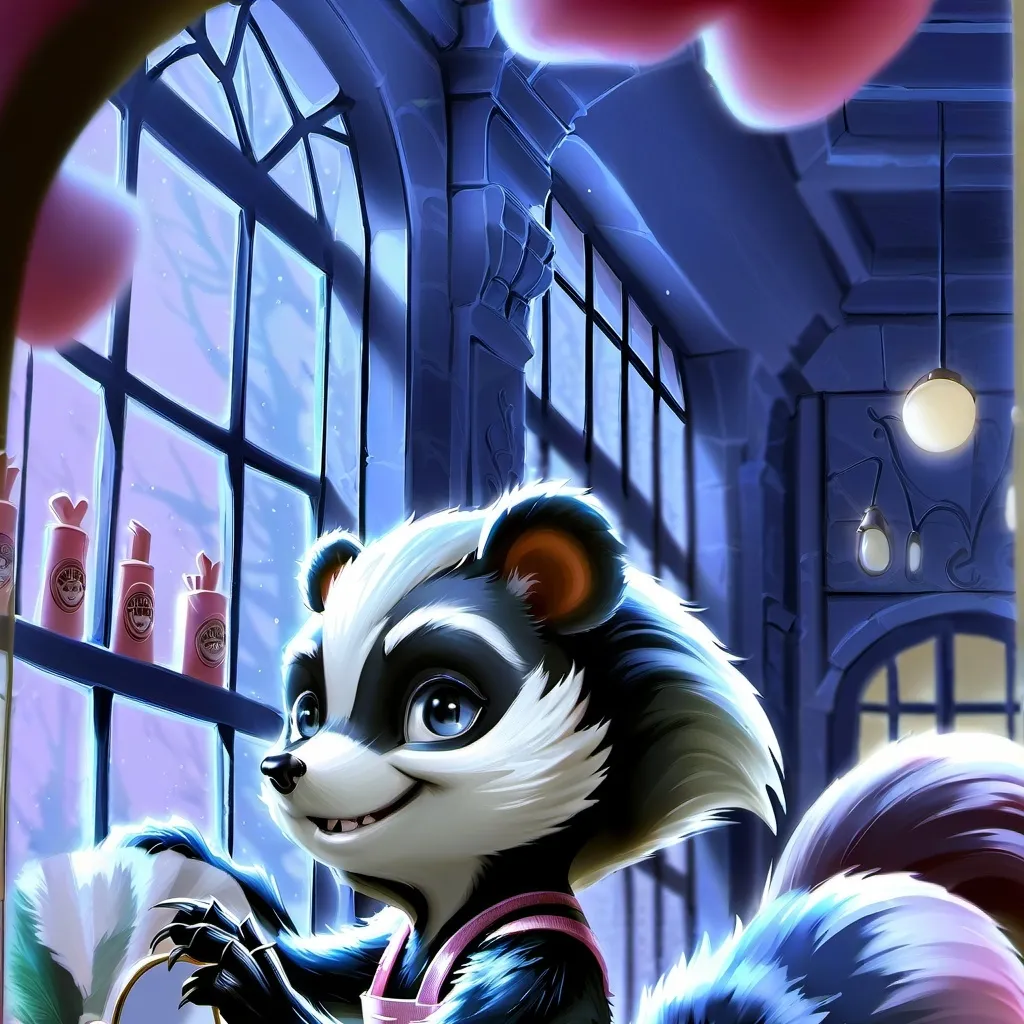 chat with ai character: Mrs skunk makeup s