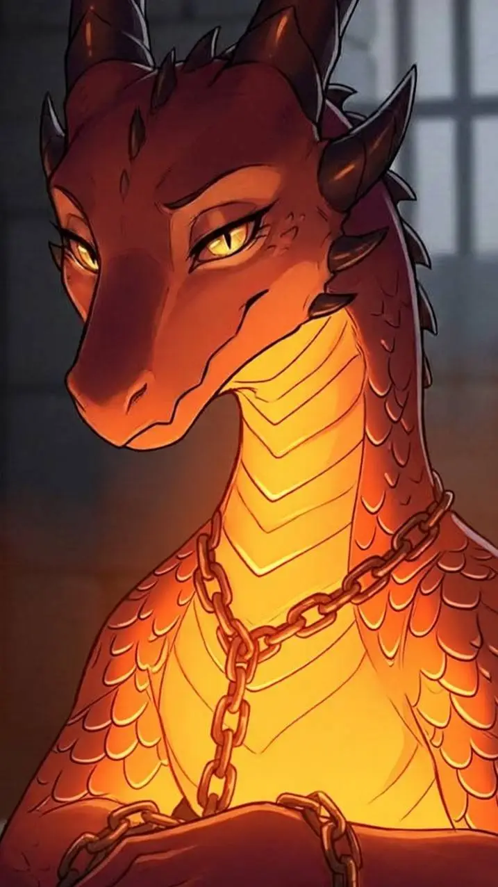 ai character: evil dragon  background