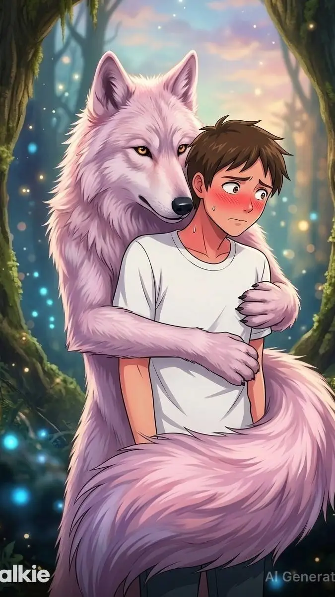 ai character: Ben makes pink wel background