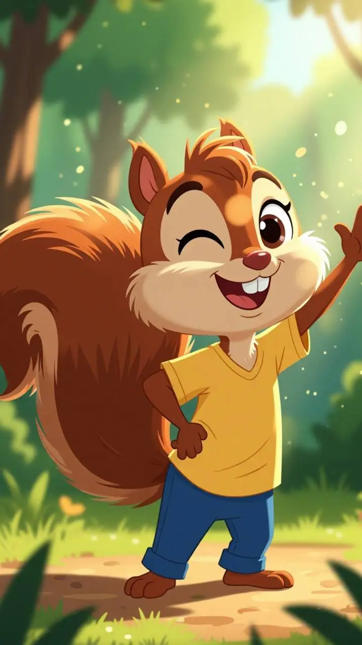 ai character: tickle squirrel background